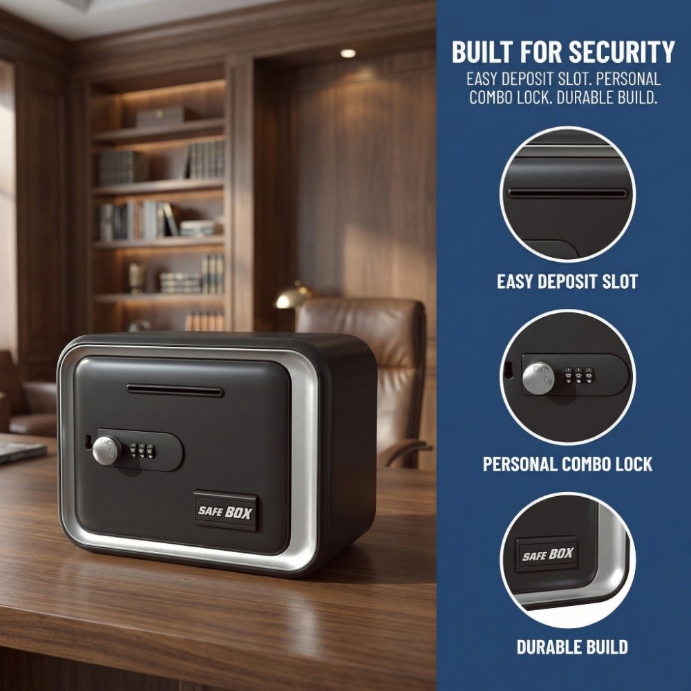 حصالة نقود منزلية بقفل رقمي، ص - مراجعة Home Security Box وسعره